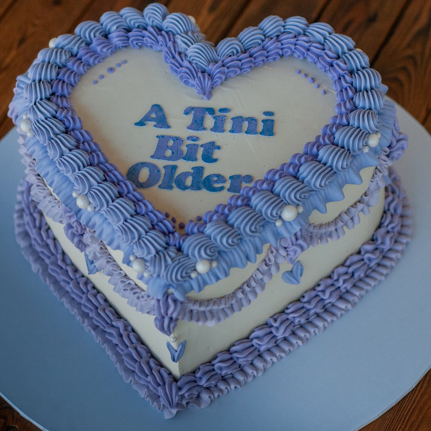 Vintage Heart Cake | Custom Piped Buttercream Celebration Cake Brisbane