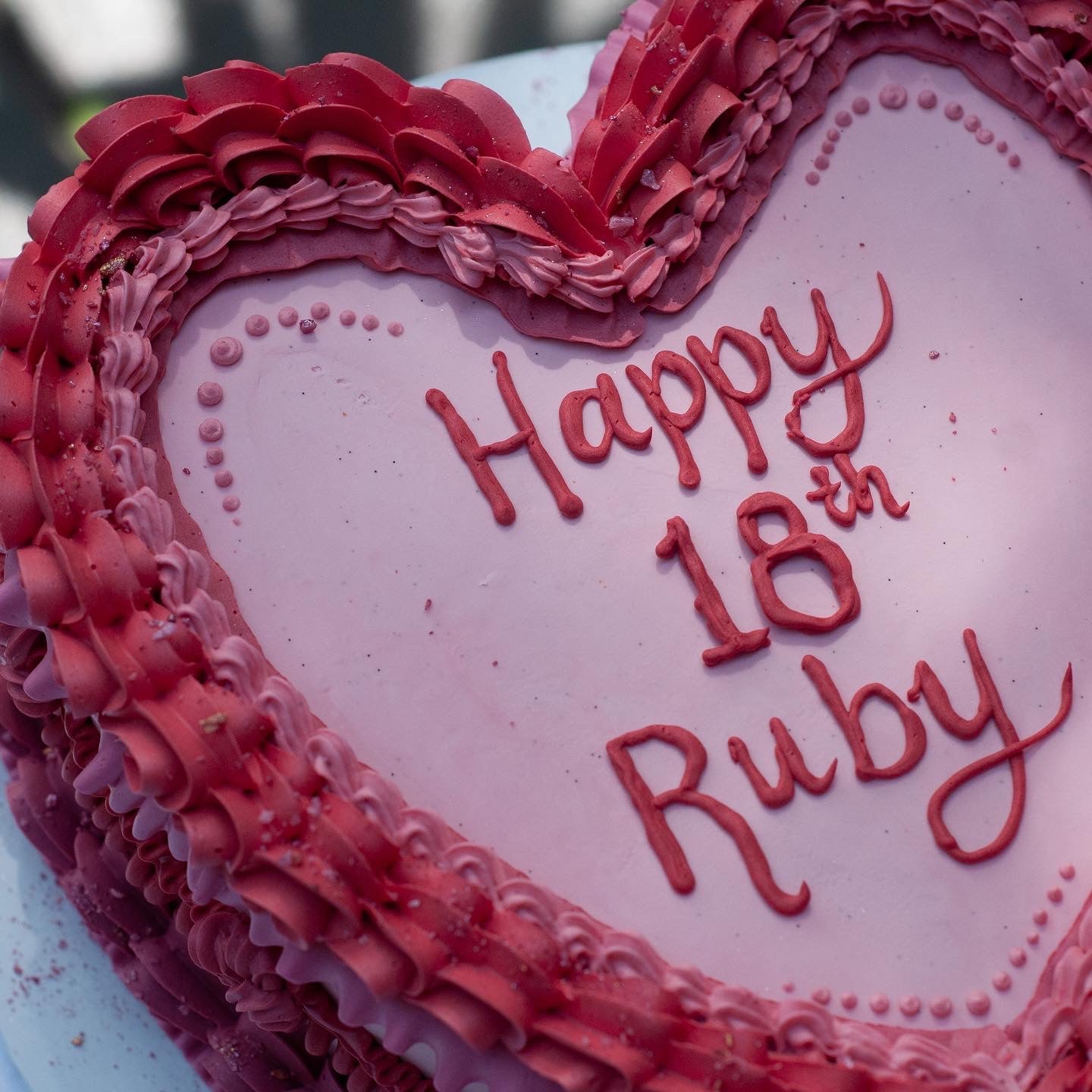 Vintage Heart Cake | Custom Piped Buttercream Celebration Cake Brisbane