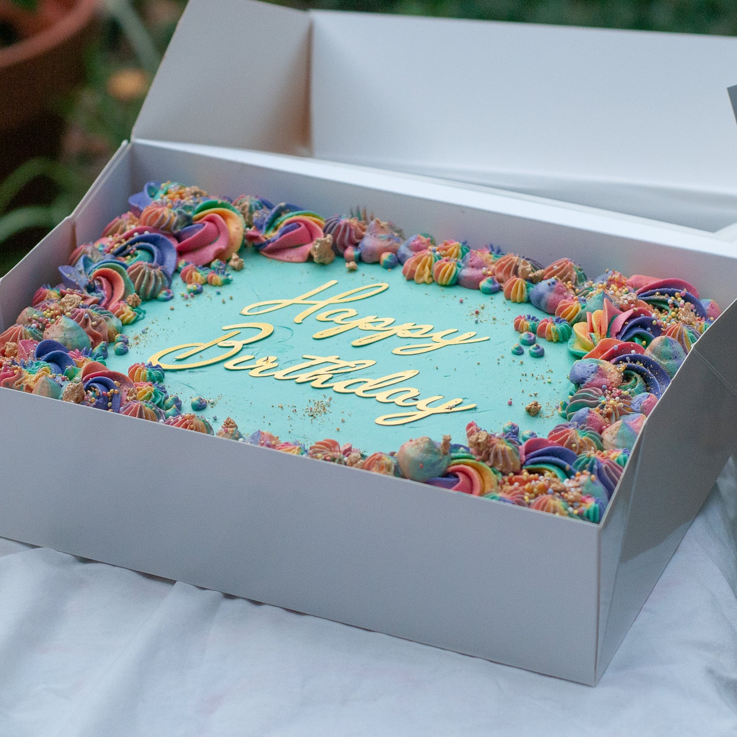 “You-Choose-the-Colours” Sheet Cake