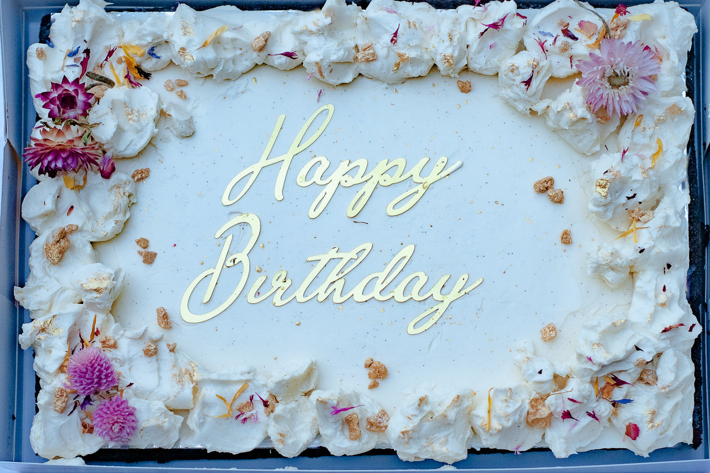 Elegant White Sheet Cake