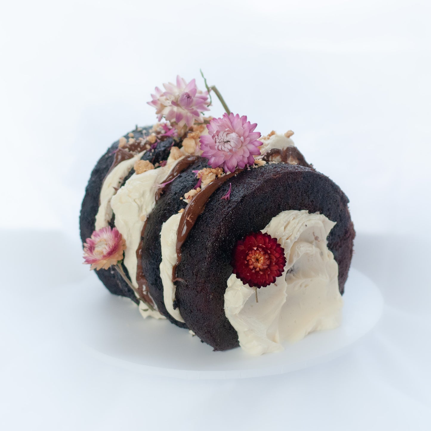 Chocolate, Nutella and Hazelnut Sideways Cake