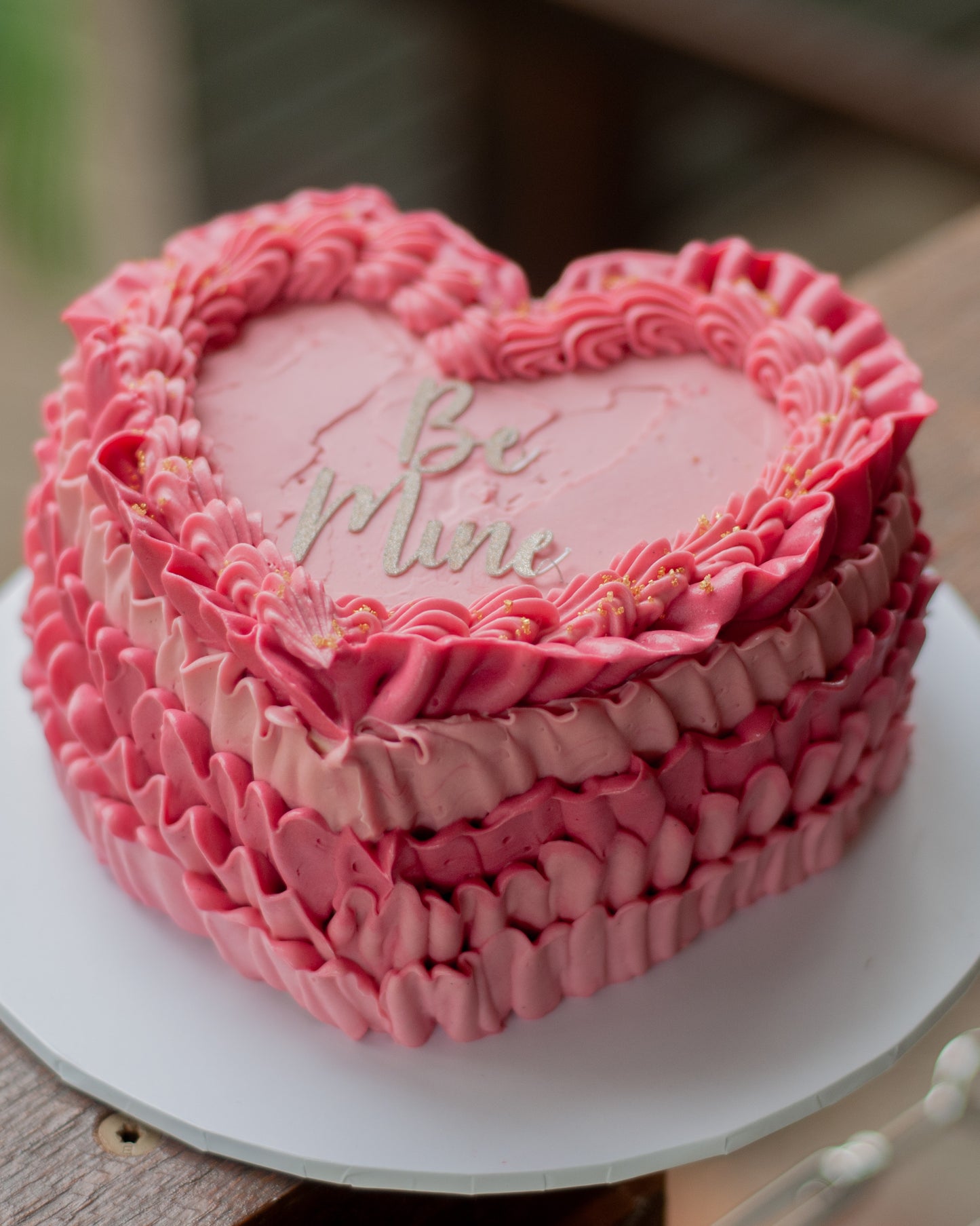 Valentine's Day Love Heart Cake