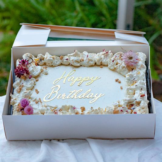 Elegant White Sheet Cake