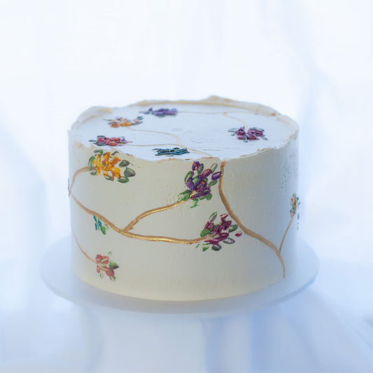 Floral Kintsugi Cake