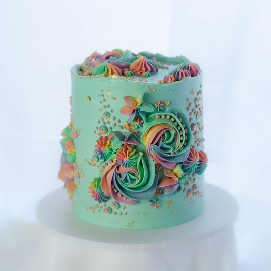 Rainbow Swirls Cake
