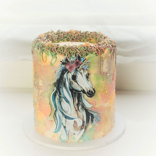 Watercolour Unicorn Cake