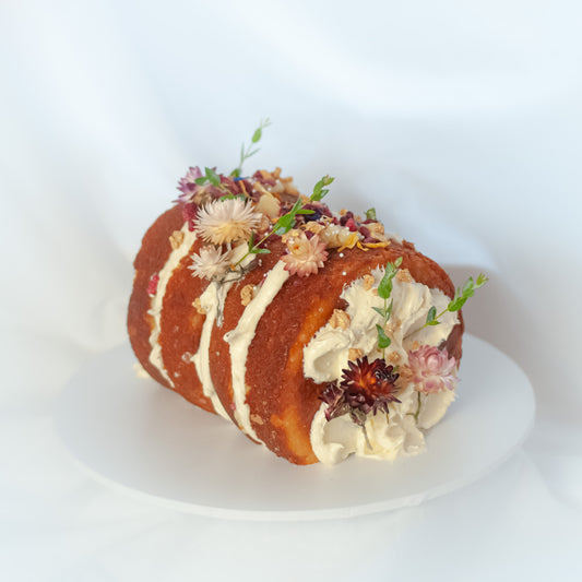 Raspberry and Lemon Curd Sideways Cake